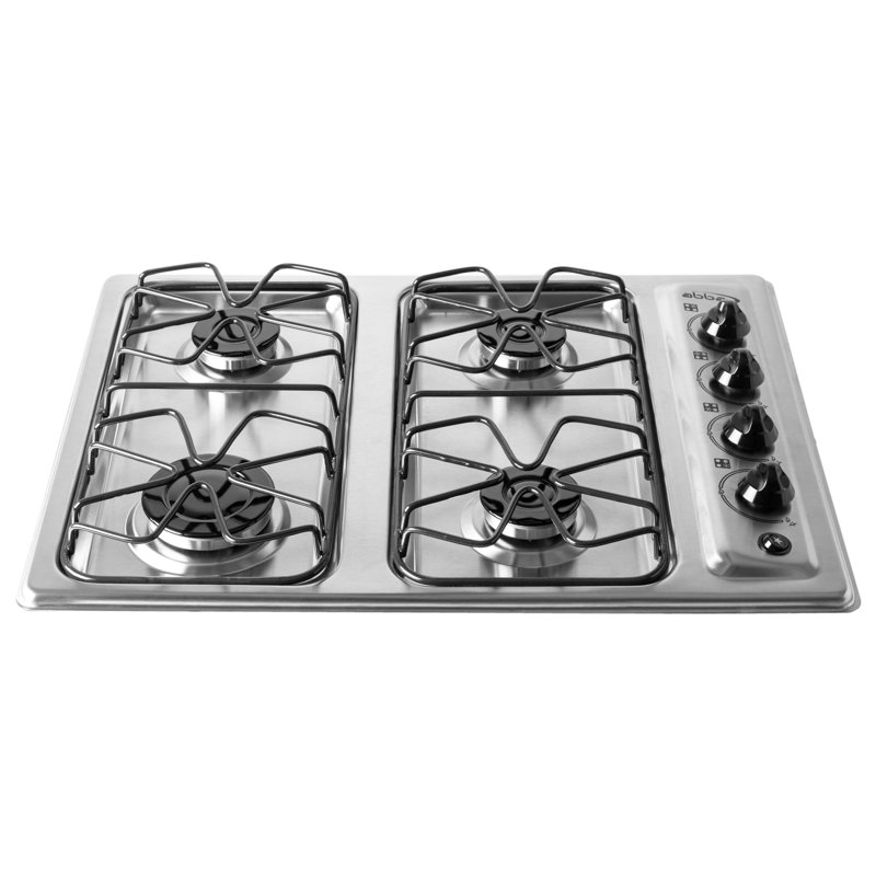 Plaque de cuisson au gaz en acier inoxydable 24 po