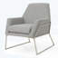 Fauteuil capitonné en polyester de 30,75 po de large Sankey-27192686