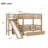 Twin over Twin Bunk Bed with Storage Staircase, Slide and 2 Drawers, Walnut-1047036077