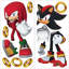 Décalcomanie murale Sonic The Hedgehog Knuckles and Shadow