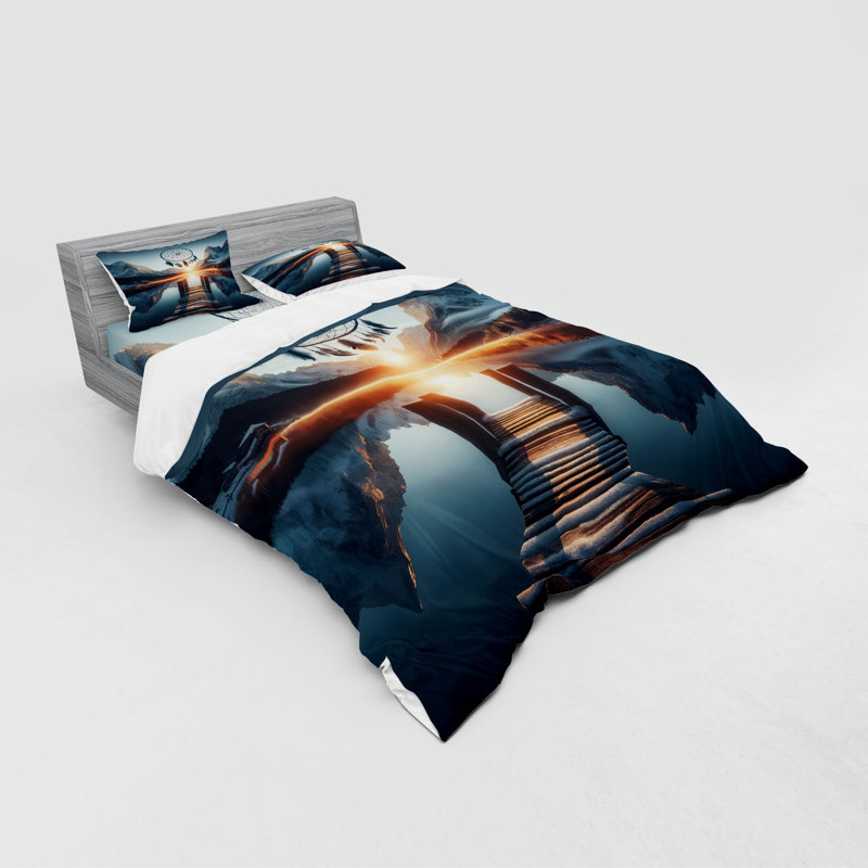 Ensemble de literie Ambesonne Lake et bleu ardoise, King Duvet Cover + 3 Additional Pieces