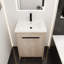 (KD-PACKING) Meuble-lavabo autoportant de 24 po avec lavabo en résine