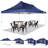 10x20 Pop Up Canopy with 6 Sidewalls, Conical Canopy Tent 10×20 with 3 Adjustable Height Waterproof, UV-Resistant with Carry Bag, Stakes, Ropes for Parties, Commercial, Grey(Frame Upgraded)-114248025