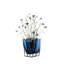 Verre - vase - bleu sarcelle - motif à chevrons - 6,25 po de hauteur - très résistant - fabriqué en Europe - par Barski-116483103-116483111