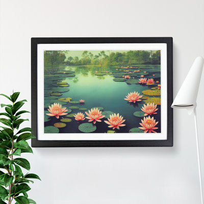 Exclusive Water Lily Pond - Single Picture Frame Painting