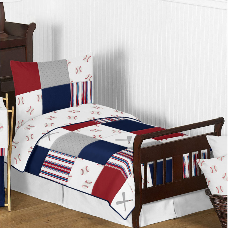 Baseball Patch 5 Piece Toddler Bedding Set