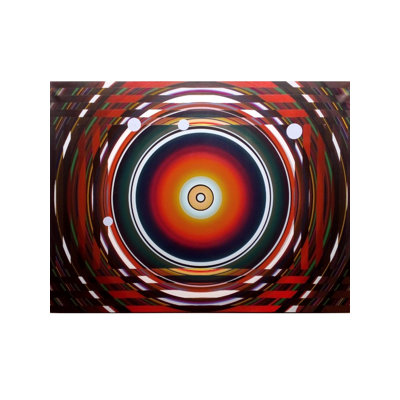 Peinture circulaire abstraite sur toile par Ghanshyam Gupta