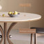 Table de salle à manger ronde en pierre frittée minimaliste-710962990