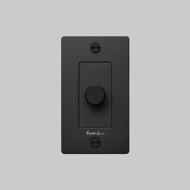 1G Dimmer / Non-Logo , Steel, 1 Gang