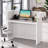 55-Inch White Rectangle Manufactured Wood Reception Desk With Light and 2 Grommets-2125921475