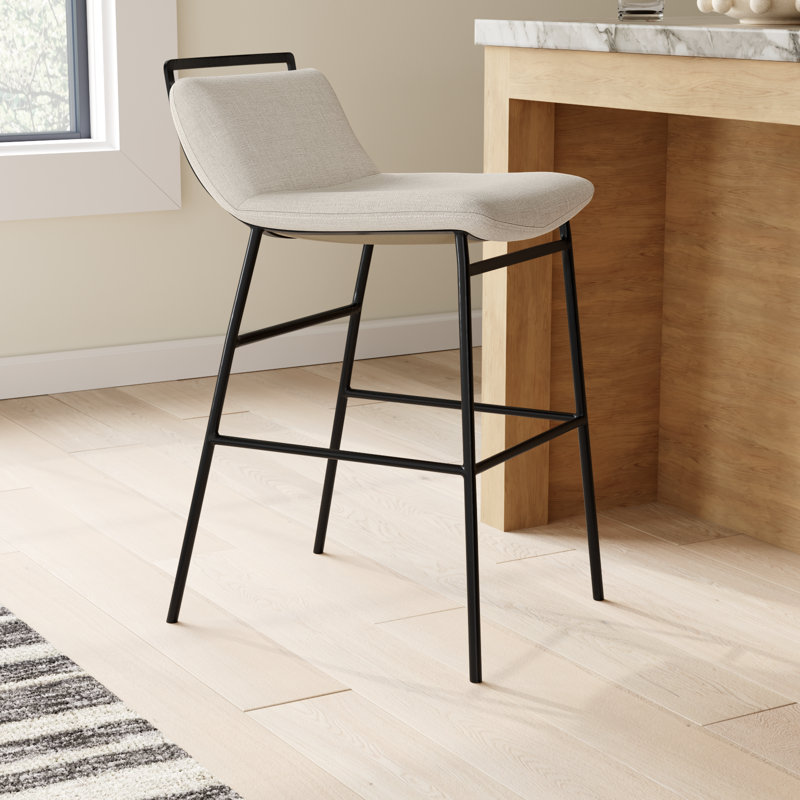Mylo Upholstered Counter Stool - Metal Frame | Wayfair