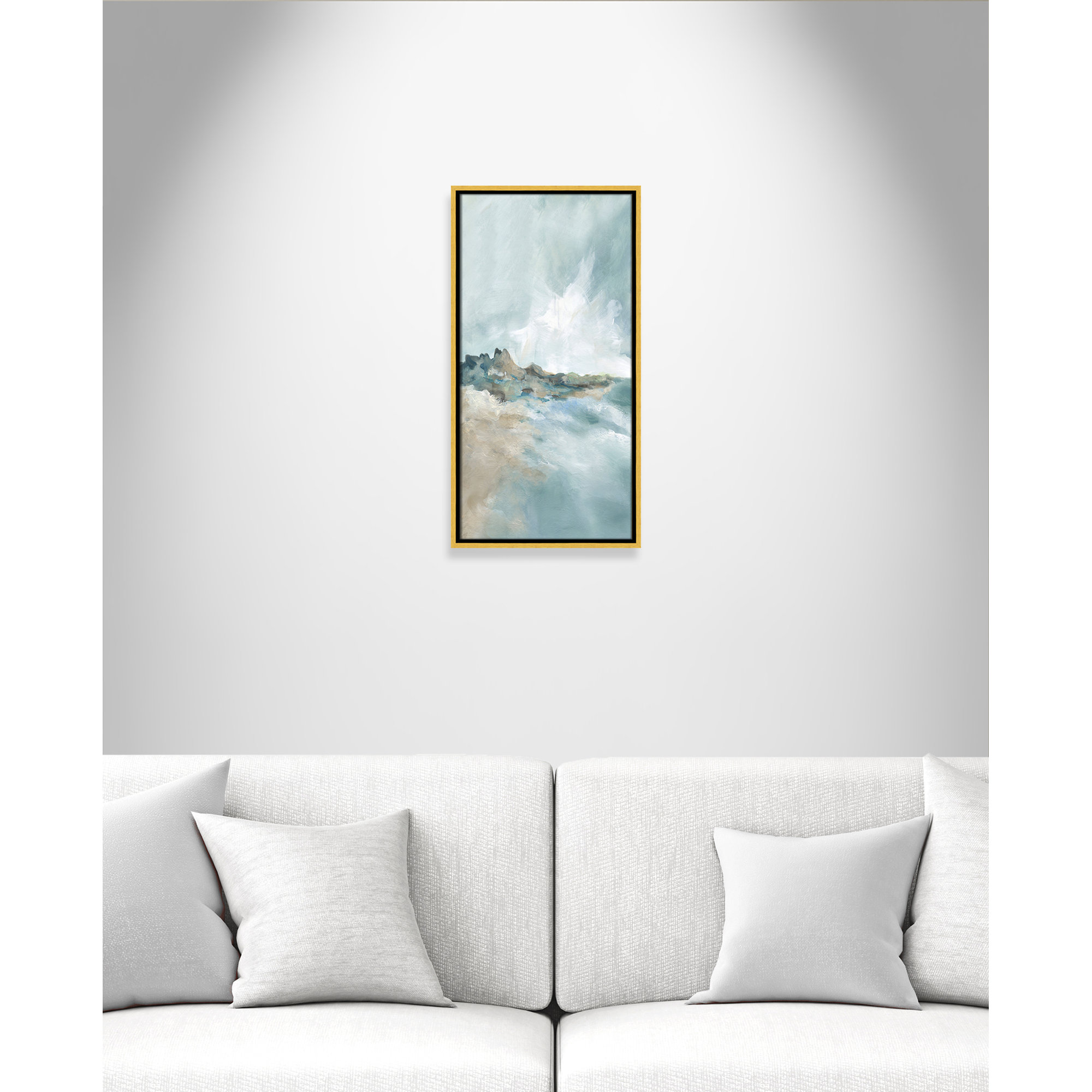 Sandpoint Print by Carol Robinson, 25.5" H x 13.5" W, Gold
