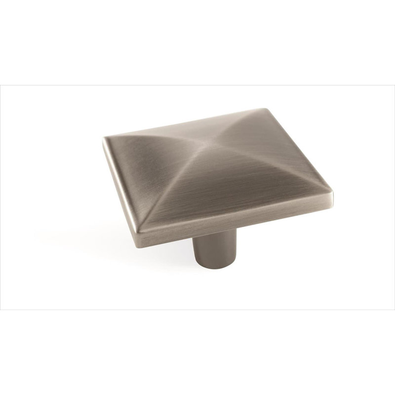Poignée extensible carrée, Argent antique, H 1,19 po x l 1,19 po x P 0,8 po
