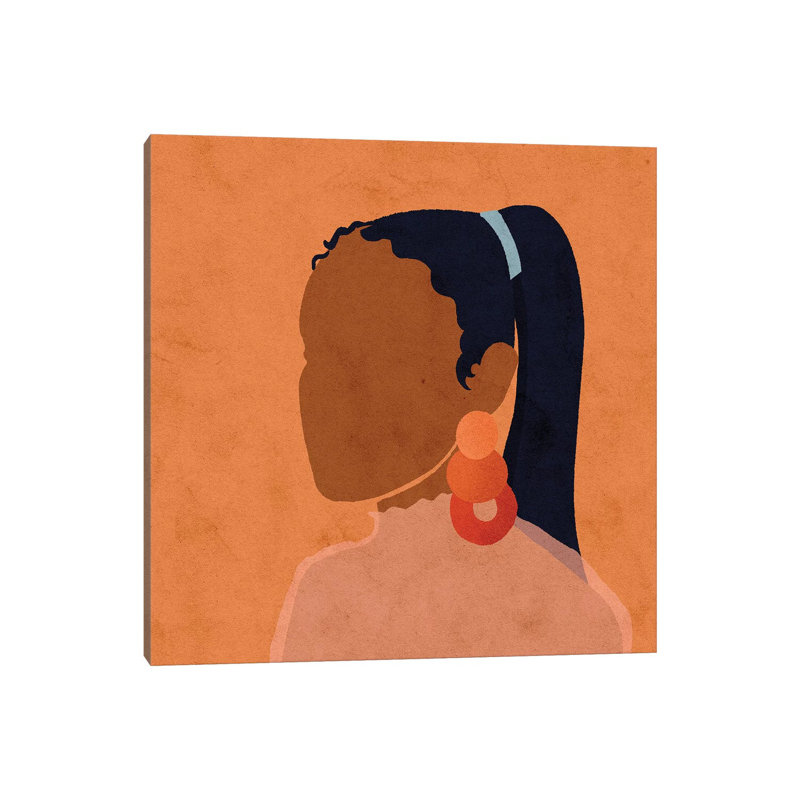 Jen Red by Reyna Noriega - Painting on Canvas, 45.72 cm H x 45.72 cm W x 1.91 cm D, Wrapped Canvas