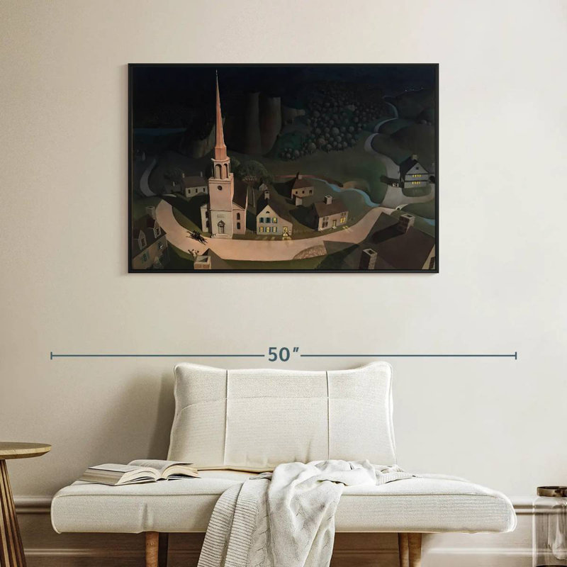 Tour de minuit de Paul Revere, 43 po x 29 po, Cadre flottant noir