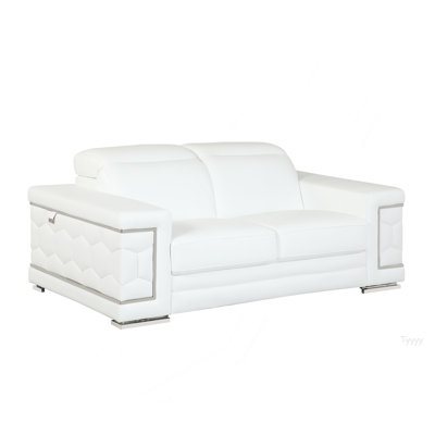 Top Grain Italian Leather Loveseat