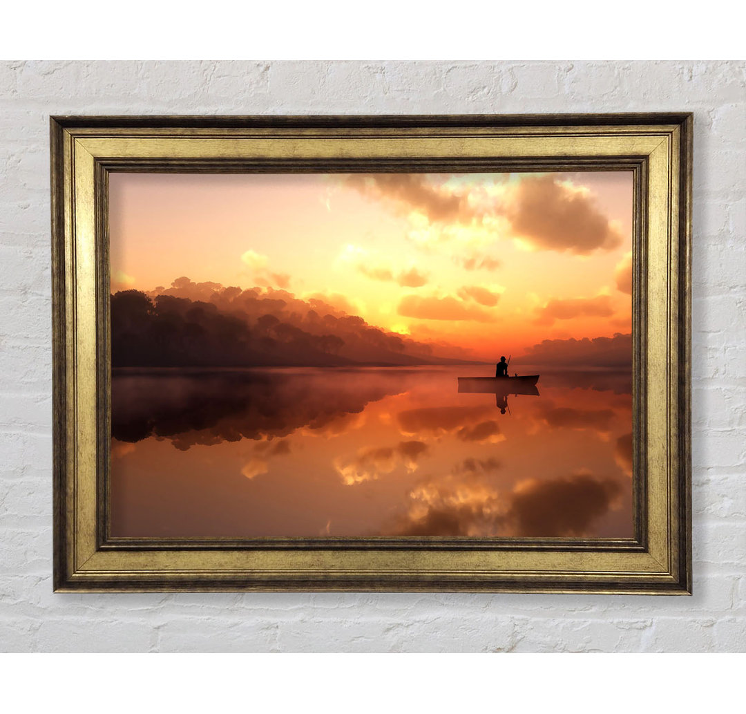 Angeln in der ruhigen Himmel Reflexion - Einzelne Bild Frame Kunstdrucke