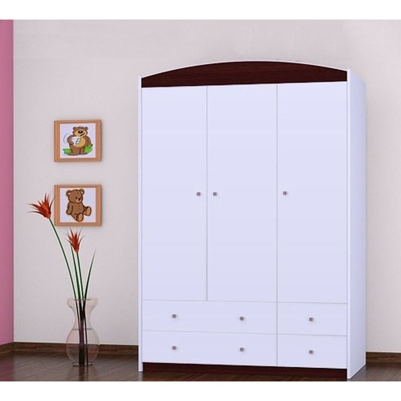 Worrell 3 Door Wardrobe, Black