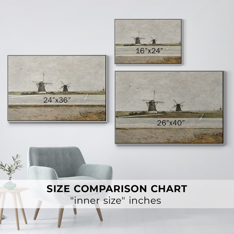 " Vintage Landscape- CMXXXI ", White Framed Canvas, 27" H x 41" W x 2'' D