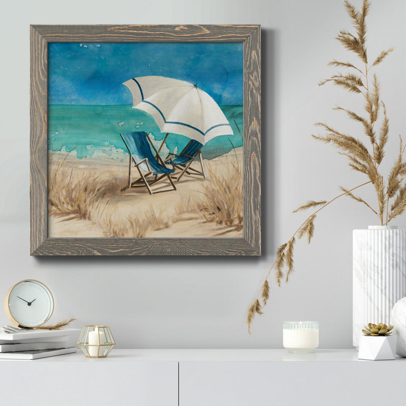 Rooster Home - Peinture sur toile encadrée, H 17 po x l 17 po x P 1,5 po, Encadré gris