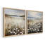 Rétro, impression florale et giclée sur fond vintage - Ensemble de 2-825467299-825467298