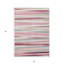 Tapis intérieur lavable rayé rose ivoire et gris 5 pi x 8 pi