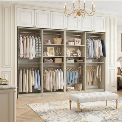 Seward Wood Closet System with Hanging Rods