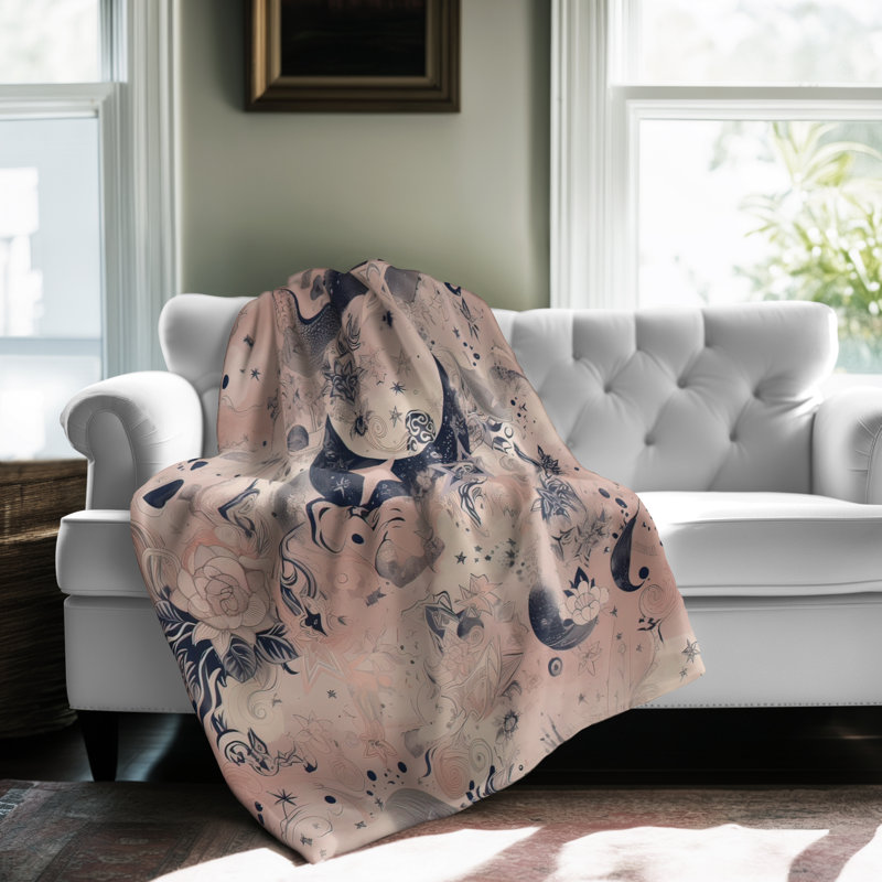 Couverture Dreamy Zodiac Constellations, Grand lit