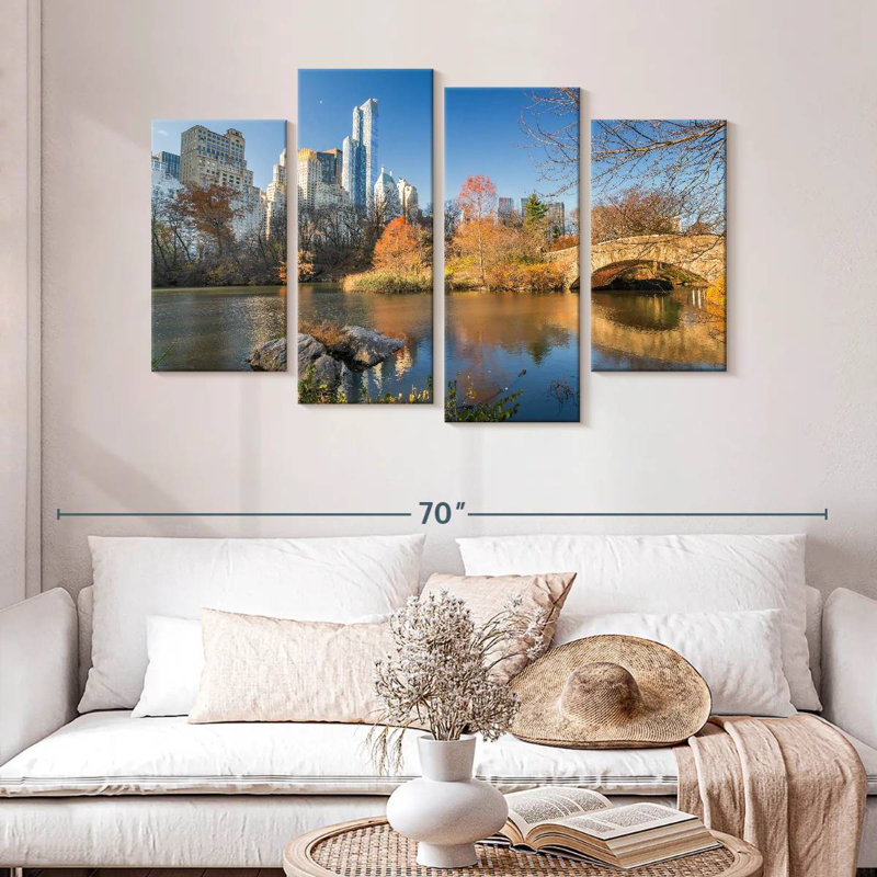 Nicci NYC Central Park Pond, H 32 po x l 52 po
