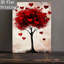 Impression romantique sur toile romantique, cœur rouge-1448119067