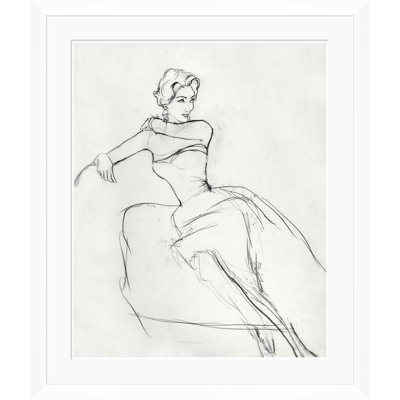 Vogue Magazine, "Seated Woman," Carl Erickson, April 15, 1957 Framed Print