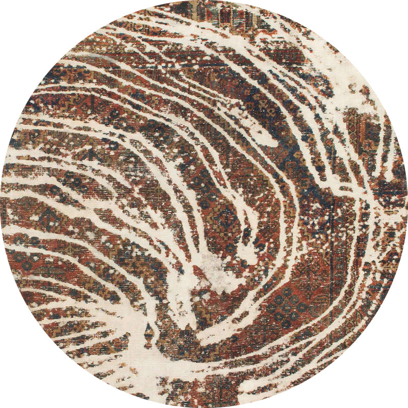 Tapis abstrait moderne 999, Rond 7 pi