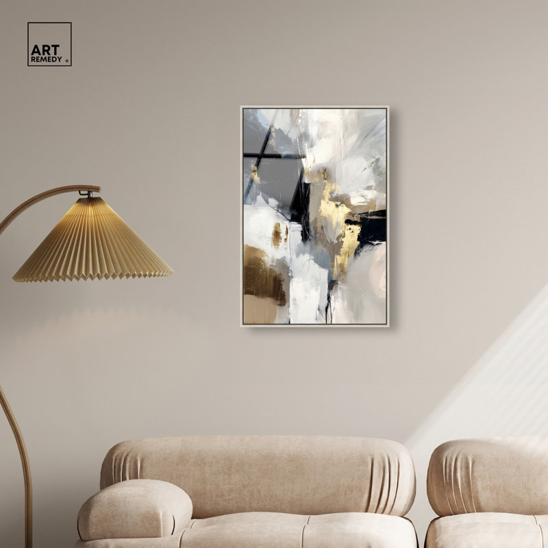 Décoration murale de bureau encadrée en acrylique doré et doré encadré par Art Remedy, cadre argenté, 20 x 30, Cadre argenté