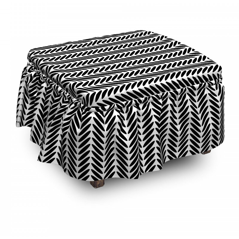 Housse pour repose-pieds à chevrons en chrome classic