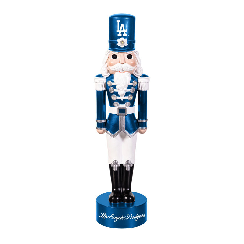 Casse-noisette lumineux sous licence officielle MLB, 30 cm de hauteur, Los Angeles Dodgers