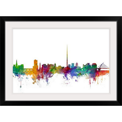 «Francy Dublin, Ireland Skyline» par Michael Tompsett, impression