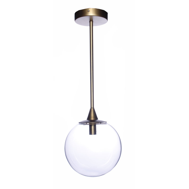 Luminaire sphère suspendu 1 lumières simple Neilsen, Bronze brillant