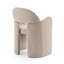 Ashley - tissu beige moderne + chaise de salle à manger en laiton brossé
