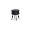 Ensemble de lit pour très grand lit 3 pièces - Structure de lit capitonnée moderne - Tête de lit tapissier en velours taupe brun et table de chevet à finition noire-1866813299-1866813296