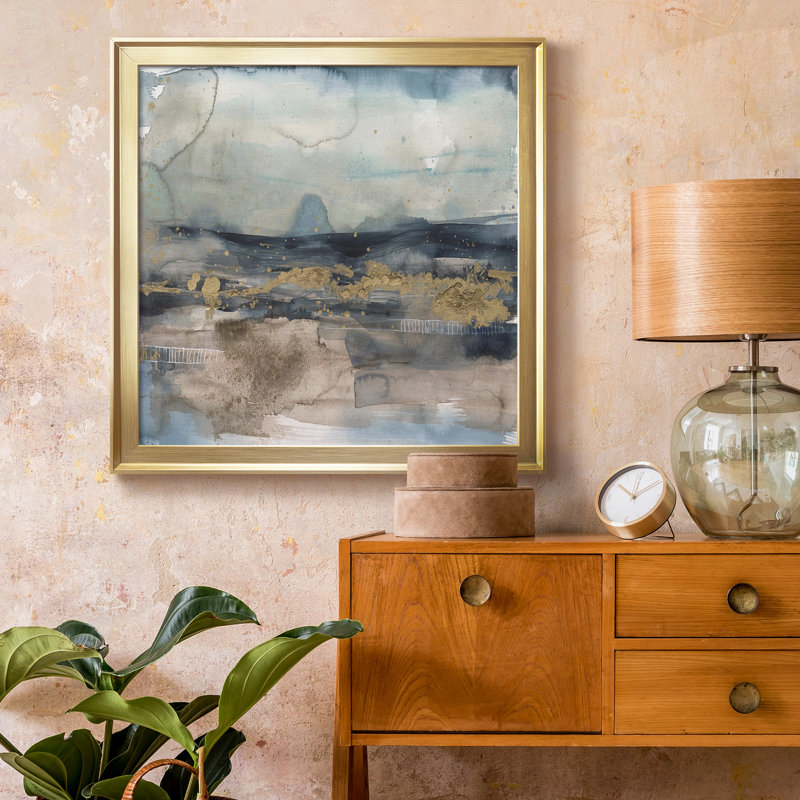 Toile encadrée de qualité supérieure - Prêt à accrocher, H 34,5 po x l 34,5 po x P 1,5 po, Or