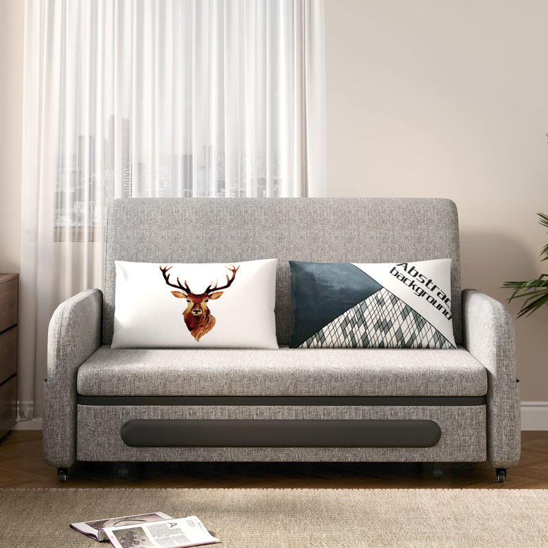 Dossier réglable avec canapé-lit escamotable avec rangement dissimulé, 2, 36.02"H x 61.61"W x 37"D