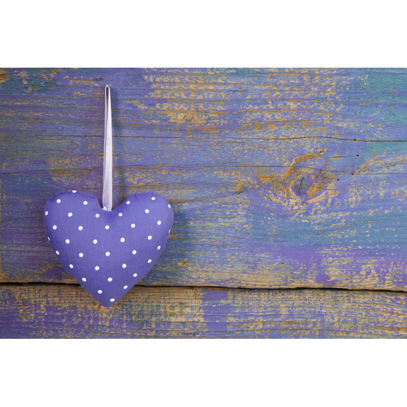 Purple Heart Shape by Frizzantine - Wrapped Canvas Print, 51cm H x 76cm W