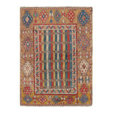 One-of-a-Kind 3'7”x4'11” Hand Knotted Area Rug