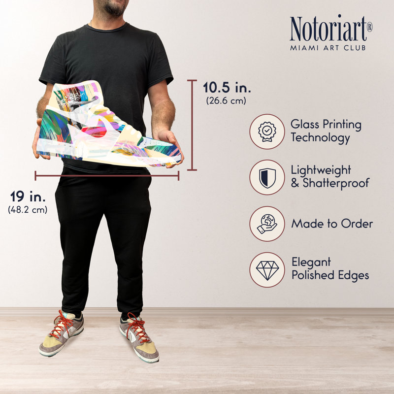 Art mural Notoriart Sneaker Shape par Notoriart, Joueur de jeu Sneaker