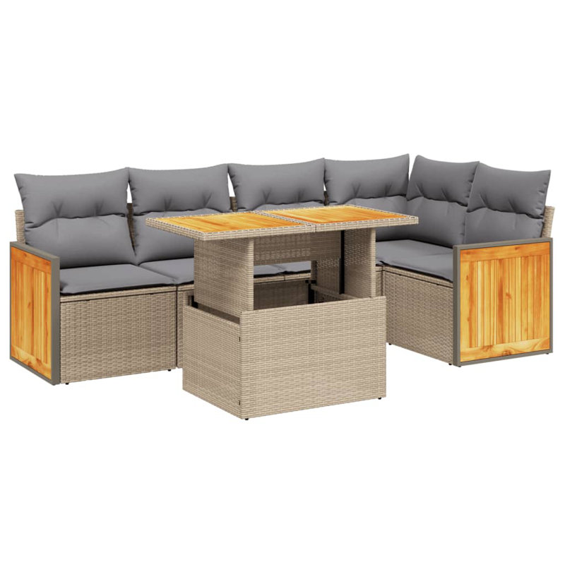 Ensemble de canapé de jardin Vidaxl, Beige