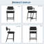 Ensemble de 6 tabourets de bar, chaises de comptoir rembourrées avec accoudoirs et repose-pieds, noir rétro-1376859051