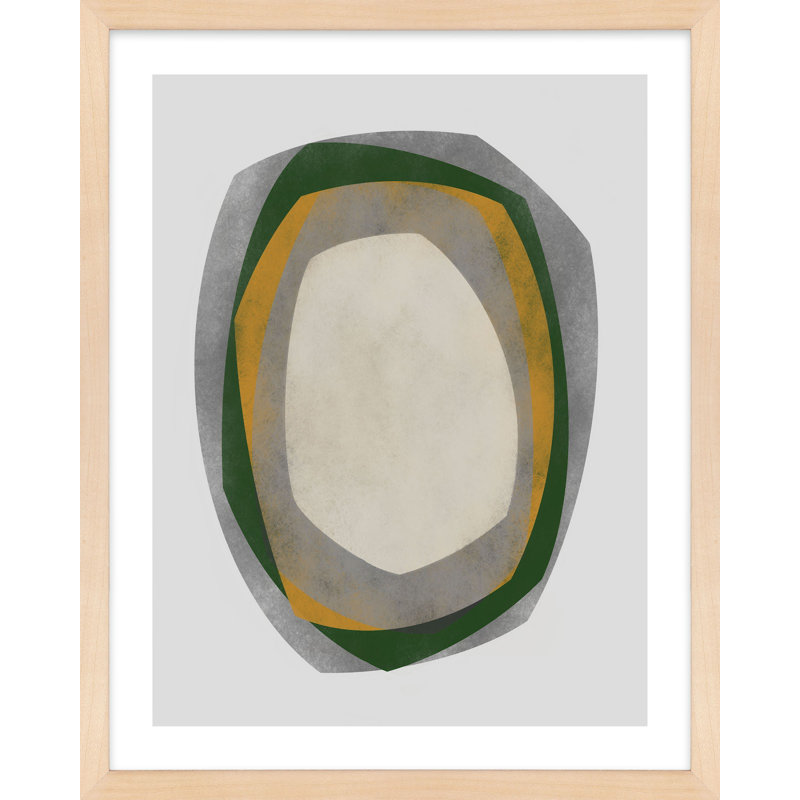 Geode 3 Painting by Jacques Pilon, Maple Framed, 50" H x 40" W