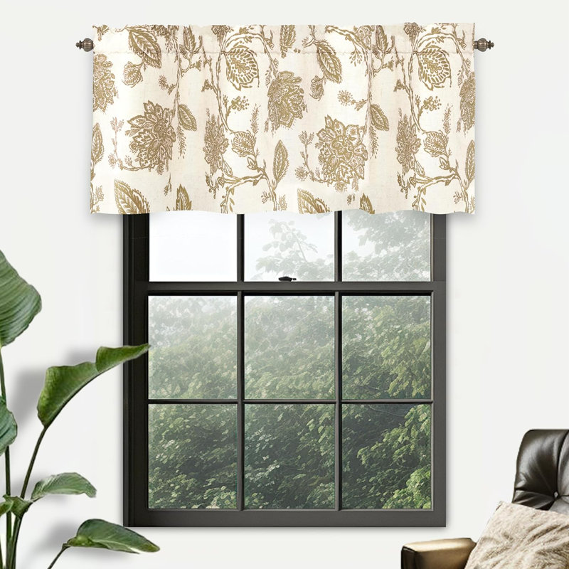 Jasinski Linen Blend Blackout Thermal Insulated Energy Saving Privacy Window Linen Curtain Valance Rod Pocket 2 Layers Single