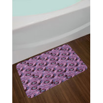 BARE FOOT Chenille Bathroom Rug Rose Smoke With Multiple Size Variations