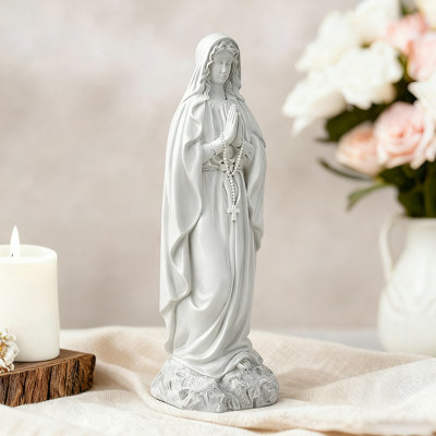 Statue Notre Dame de Lourdes, H 11,81 po, résine, jardin extérieur et décoration intérieure, cadeau pour les fidèles